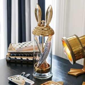 Pottery barn pencil or makeup brushes holder.